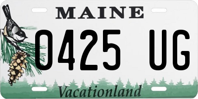 ME license plate 0425UG