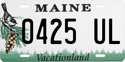ME license plate 0425UL