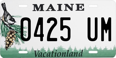 ME license plate 0425UM
