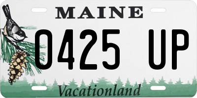 ME license plate 0425UP