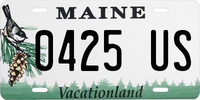 ME license plate 0425US