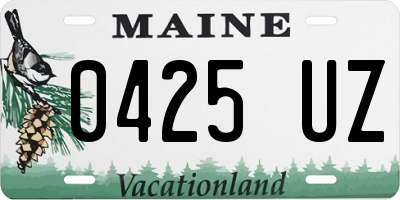 ME license plate 0425UZ