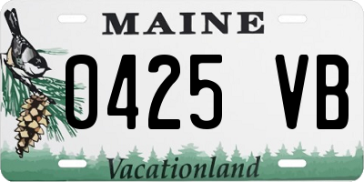ME license plate 0425VB