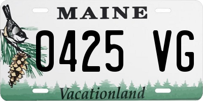 ME license plate 0425VG
