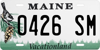 ME license plate 0426SM