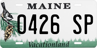 ME license plate 0426SP