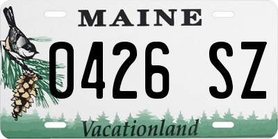ME license plate 0426SZ