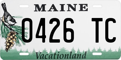 ME license plate 0426TC