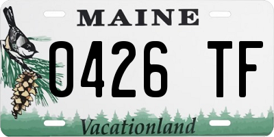 ME license plate 0426TF