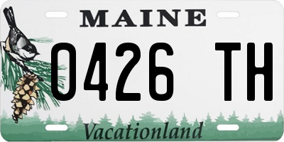 ME license plate 0426TH