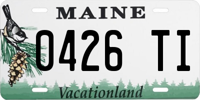 ME license plate 0426TI