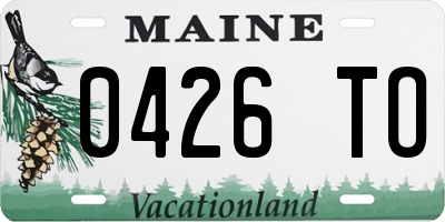 ME license plate 0426TO