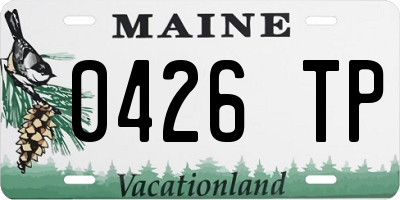 ME license plate 0426TP