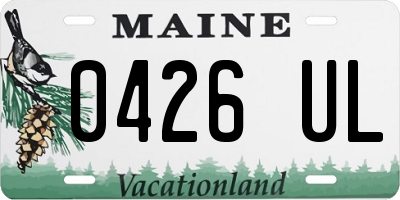 ME license plate 0426UL