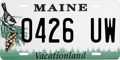 ME license plate 0426UW