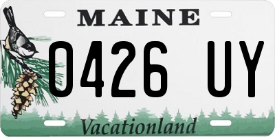 ME license plate 0426UY