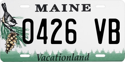 ME license plate 0426VB