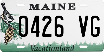 ME license plate 0426VG