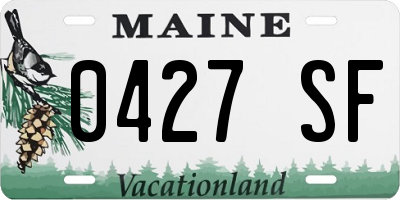 ME license plate 0427SF