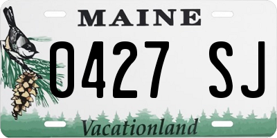 ME license plate 0427SJ