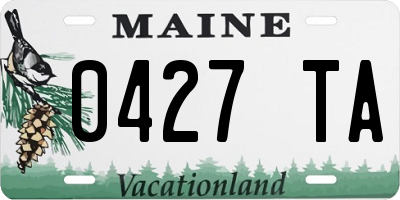 ME license plate 0427TA