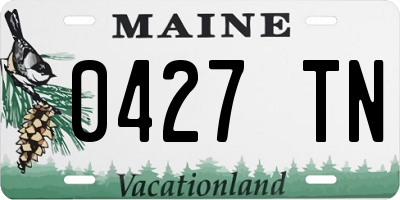 ME license plate 0427TN
