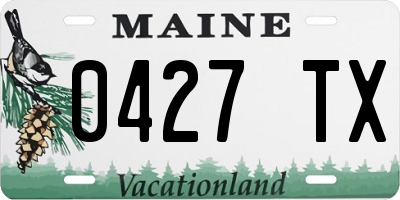 ME license plate 0427TX