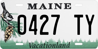 ME license plate 0427TY