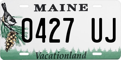 ME license plate 0427UJ