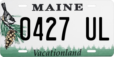 ME license plate 0427UL