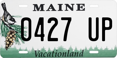 ME license plate 0427UP