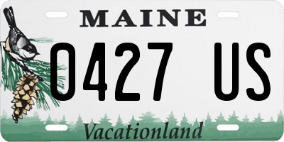 ME license plate 0427US