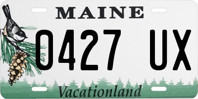 ME license plate 0427UX