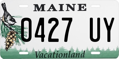 ME license plate 0427UY