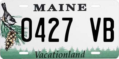 ME license plate 0427VB