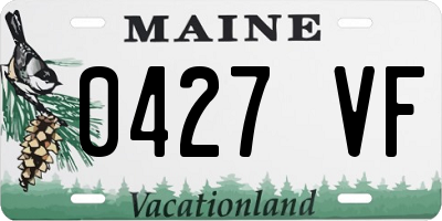 ME license plate 0427VF