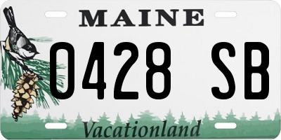 ME license plate 0428SB