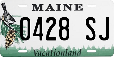 ME license plate 0428SJ
