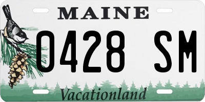 ME license plate 0428SM
