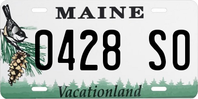 ME license plate 0428SO
