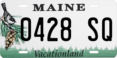 ME license plate 0428SQ