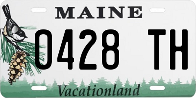 ME license plate 0428TH