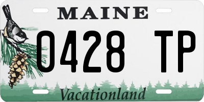 ME license plate 0428TP