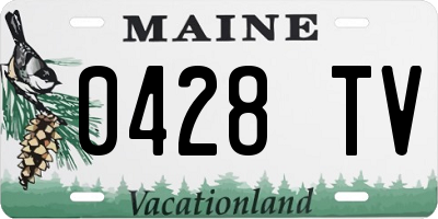 ME license plate 0428TV