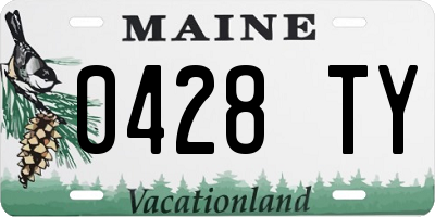 ME license plate 0428TY