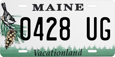 ME license plate 0428UG