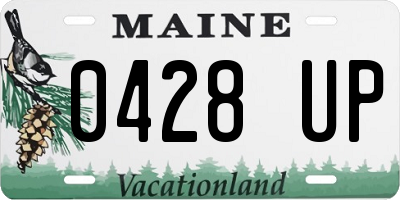 ME license plate 0428UP