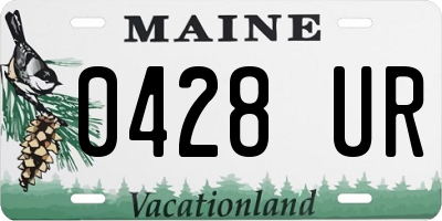 ME license plate 0428UR