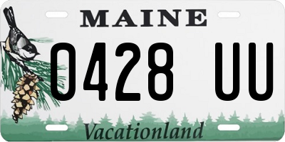 ME license plate 0428UU