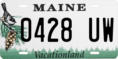 ME license plate 0428UW